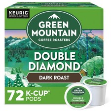 Green Mountain Coffee, Double Diamond, K-Cup Pods, Dark Roast Coffee, 72 Count