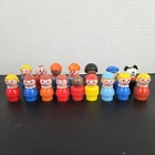 Vintage Fisher-Price Little People Figures Lot 15 People & Dog Classic