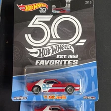 HOT WHEELS 50TH ANNIVERSARY FAVORITES '71 AMC JAVELIN RR'S 2/10!