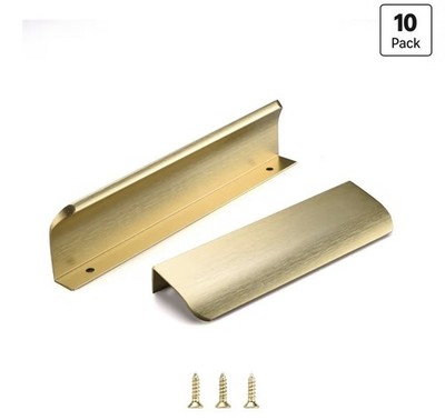 Satanga Edge Finger Tab Handle Pull for Cabinets, Kitchen Drawer Pulls - 10 Pack