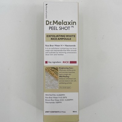 Dr.Melaxin Peel Shot Exfoliating White Rice Ampoule 80ml 2.7oz Niacinamid