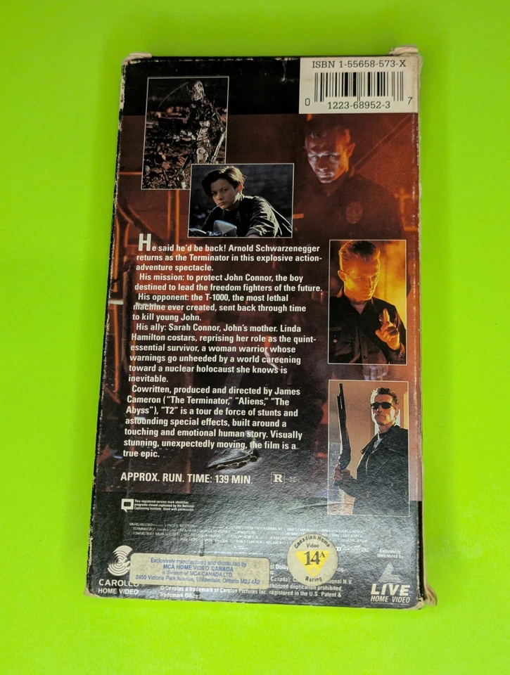 terminator 2: judgement day vhs t2 arnold schwarzenegger, james cameron - Image 2 of 4