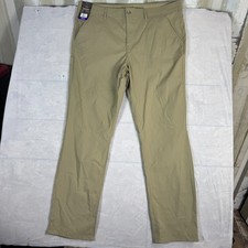 NWT Weatherproof Vintage Men's Tech Pants Tan Active Stretch Regular Fit 40x34