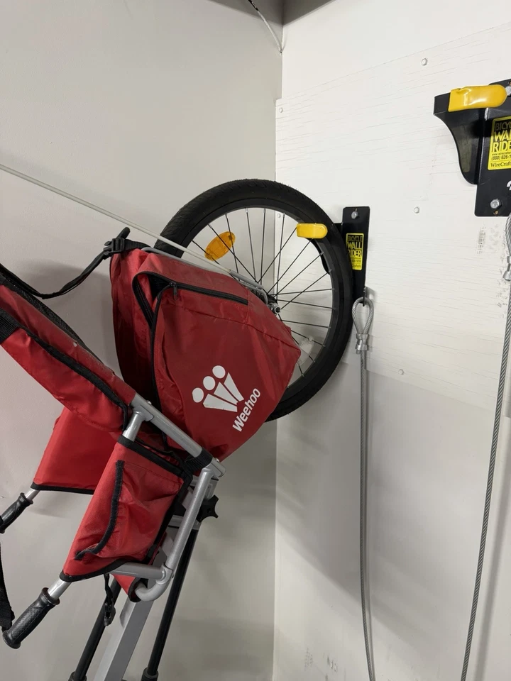 Remolque para bicicletas Weehoo iGo Blast - blanco/rojo Foto 2 de 4