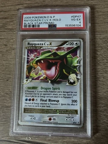 Pokémon TCG Rayquaza C LV.X Black Star Promo Card DP47 PSA 4