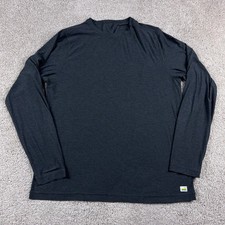 Vuori Shirt Mens Black Large Strato Tech Running Training Performance Stretch