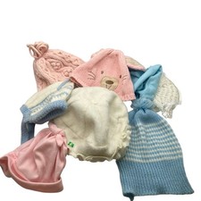 Carters Baby Hats 12 18 Months Mixed Colors Knit Fleece Animal Pom Pom Playful