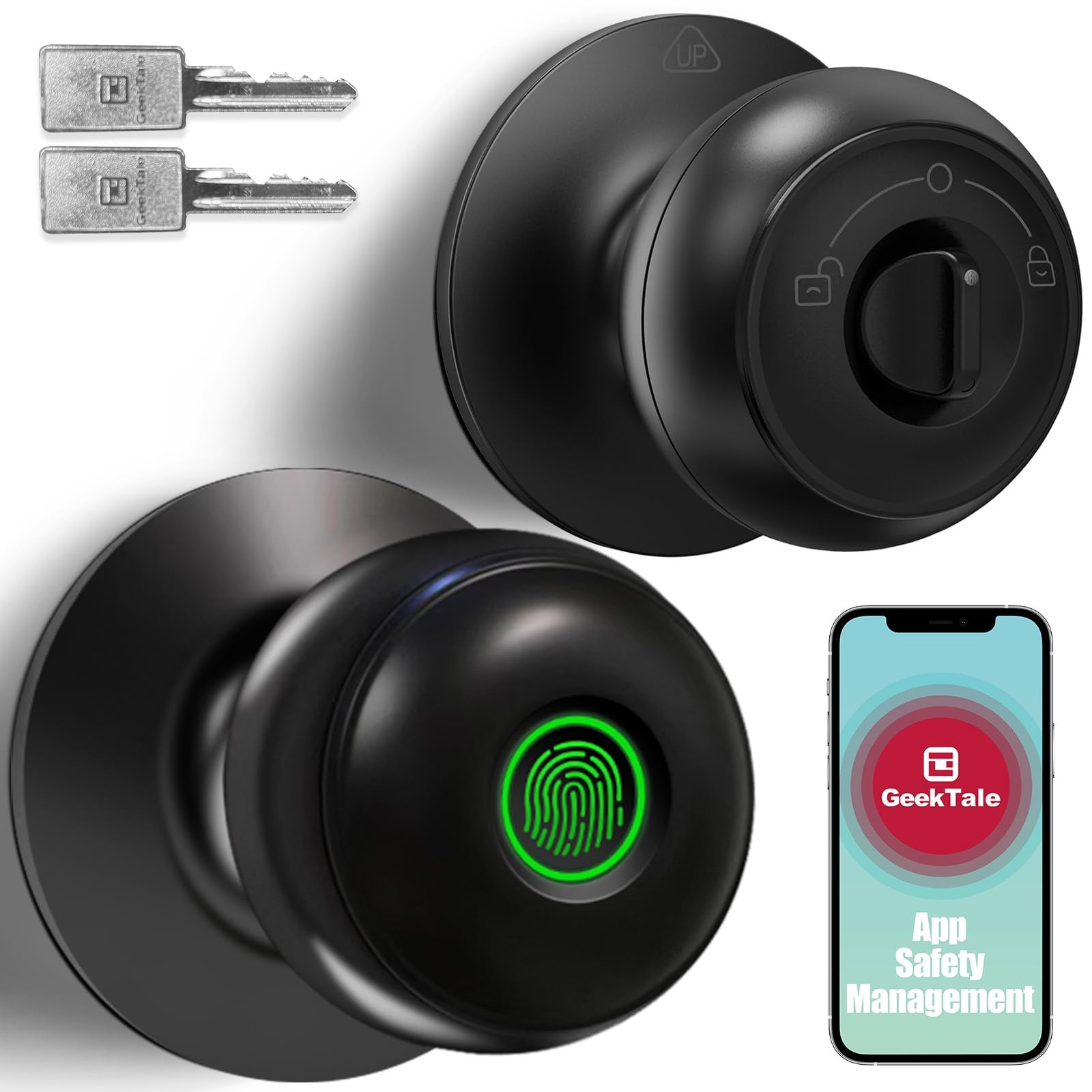 Дверной замок GeekTale с отпечатками пальцев дверная ручка Smart Lock с приложением 9990₽