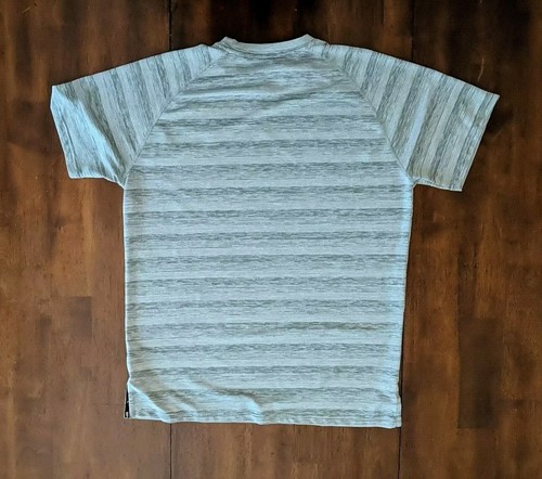 Puma Men’s Crew Neck Short Sleeve T-Shirt Gray Stripe Size Large Stretch Heather - 第 14/14 張圖片