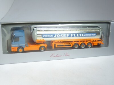 (YG-18) Herpa Exclusiv Mercedes Actros Tanksattelzug Josef Fleig in OVP