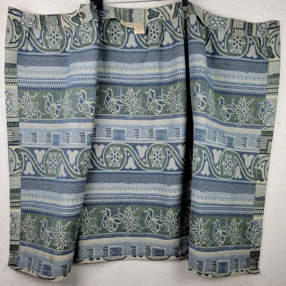 Falda St Johns Bay Talla 14 Estampado Completo Botón Envolvente Maxi Recto Algodón Gris  Foto 4 de 4