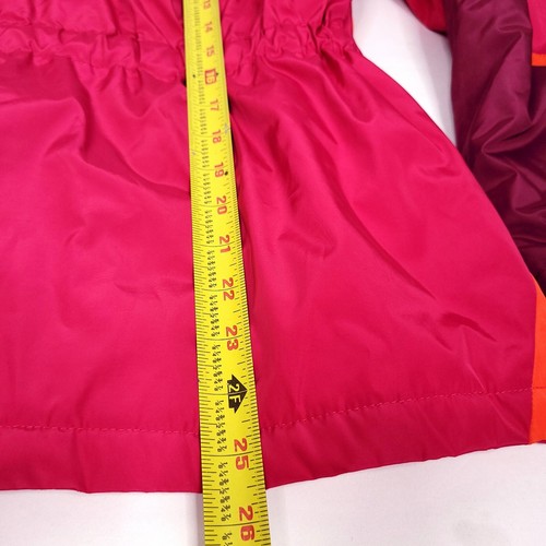 Lands End Girls Jacket Large - 14 Pink Hooded Full Zip Pocket Casual School - Picture 11 of 12