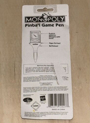 Monopoly Pinball Game Pen (2004, Stylus/Hasbro) New Old Stock, Brand New Sealed - Picture 3 of 3