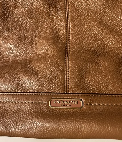 Bolso de hombro para mujer Coach de cuero marrón claro (bronceado oscuro) - Imagen 3 de 10