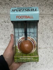 PAPER MATE PENNA VINTAGE SPORTSBALL FOOTBALL CALCIO ANNI 80 PENDOLO PORTA PENNA