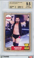 Austin Aries BGS 9.5: 2017 Topps Heritage 1st WWE Card Gisto True Gem Mint POP 2