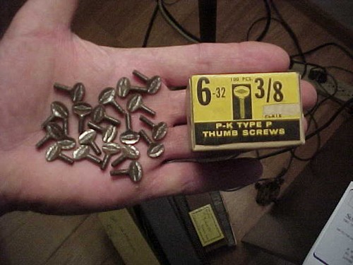 25 NOS Vintage 6-32 X 3/8" Type P Spade Thumb Screw Made In USA Parker Kalon PK - Picture 1 of 4