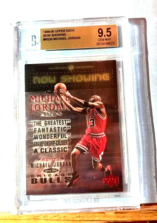 RARE SP 1999-00 UPPER DECK NOW SHOWING MICHAEL JORDAN #NS30 BGS GEM MINT 9.5