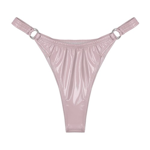 Womens Thongs Wetlook Metallic Low Rise Panties Briefs T-Back G-String Lingerie - Picture 55 of 96