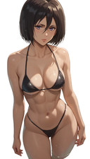 Mikasa Ackerman Attack on Titan Waifu Weatherproof Anime Sticker 6" Car Decal