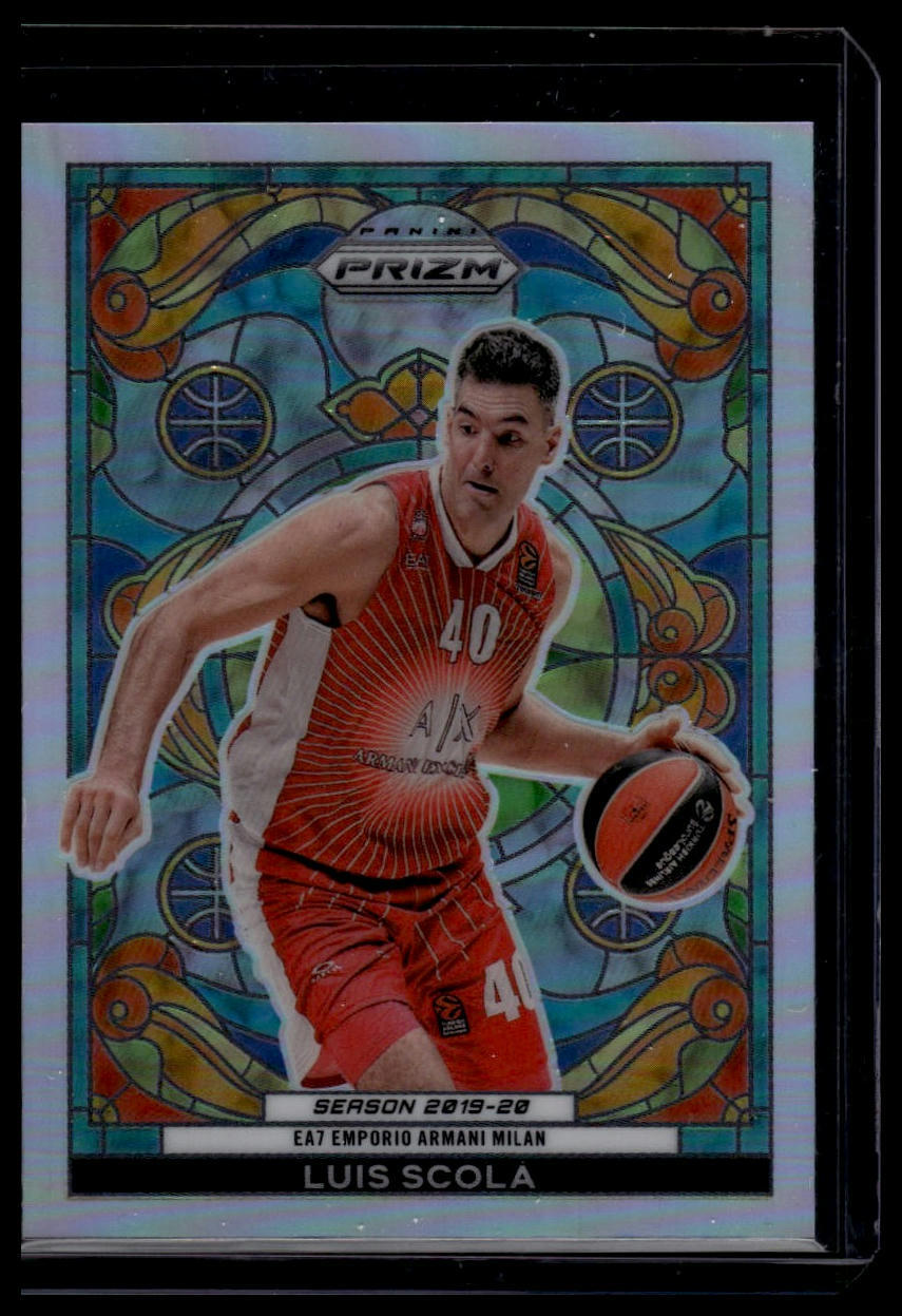 2023-24 Panini EuroLeague Prizm Luis Scola Stained Glass SP Case Hit