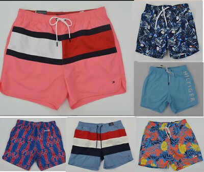 Tommy Hilfiger Traveler Swim Beach Bathing Suit Trunks Shorts Mesh Lined .