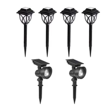 Harbor Breeze 15-Lumen Black Solar LED Outdoor Path Light Kit (3500 K)