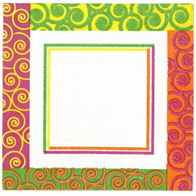 Hanna K. Signature Collection 40 Count''Razzle Dazzle'' Paper Lunch Napkin