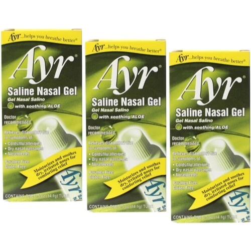 3 Pack Ayr Saline Nasal Gel 0.50Oz Each