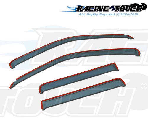 Light Grey In-Channel Visor Rain Guard 4pcs For Nissan Titan Crew Cab 2004-2015 - Picture 1 of 7