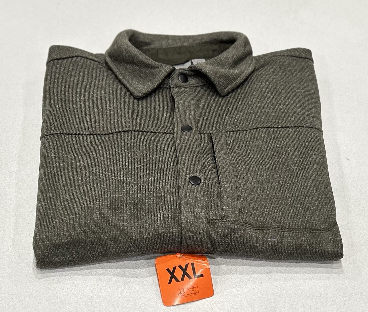 Rugged Elements Men's Sweater Fleece Over Shirt, Green, Size XXL