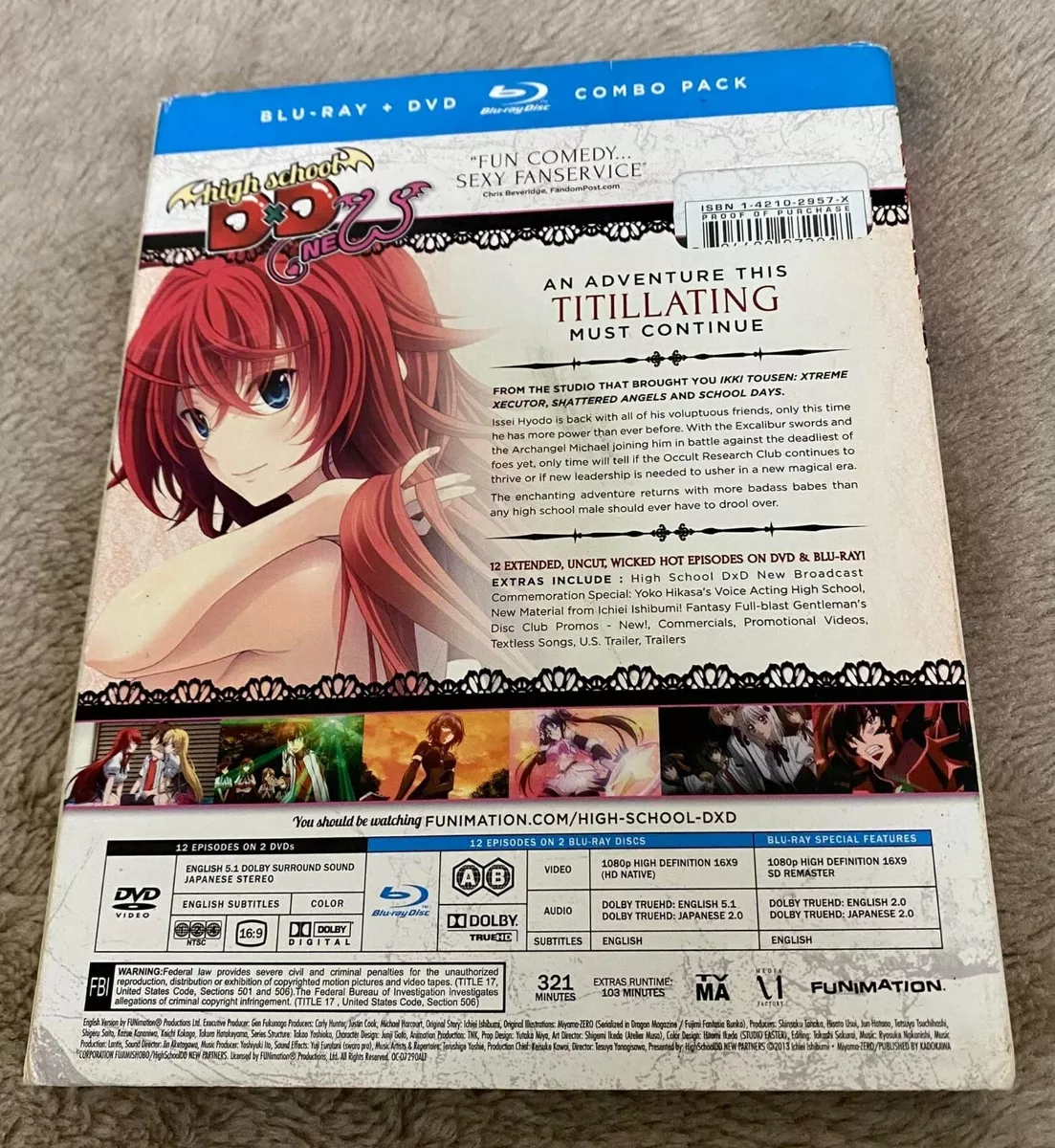 High School DxD New: Anime Blu Ray DVD Combo 5-Disc Set Region B