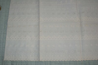 White Eyelet Trim Lace 1 Yard + 22 x 15 Inches W Sewing Craft New Fast Shipping