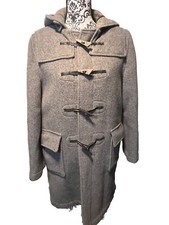 Vintage English Duffle Coat By Gloverall Heavy Warm Wool Gray Women’s Size 12
