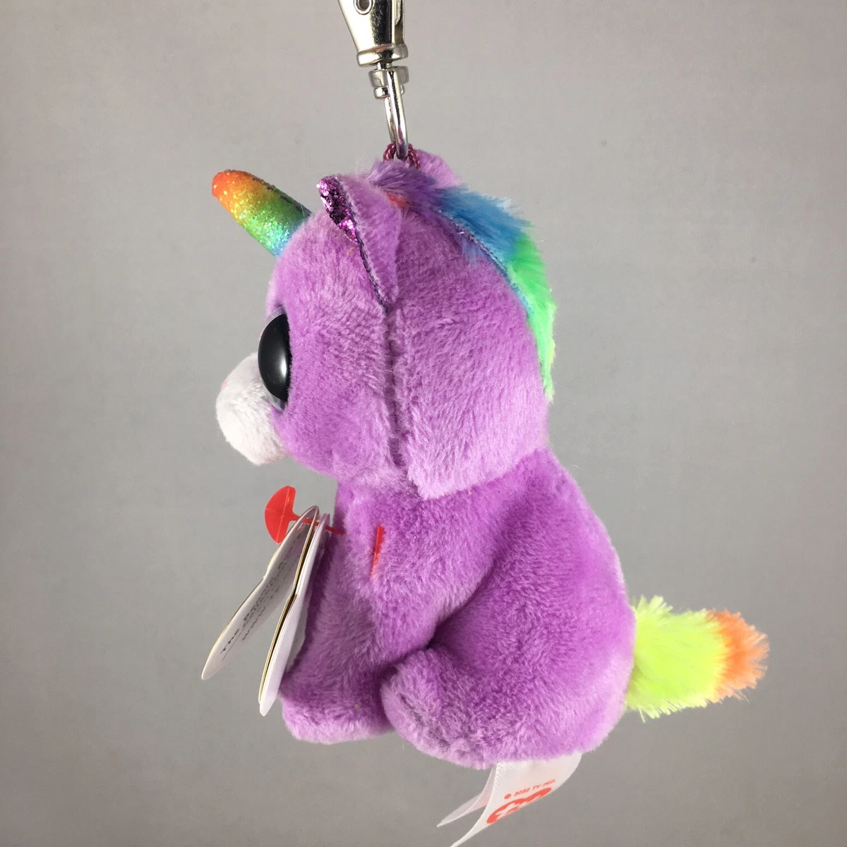 Unicorn beanie boo keychain hotsell