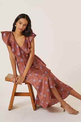 chinese dress ladies Tuckernuck Chocolate Brown Satin Emiliana Maxi Dress Chocolate / L main image 0