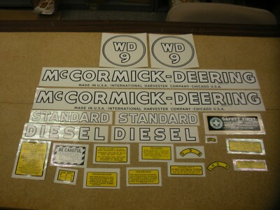 IHC Mc Cormick Deering  WD9 Tractor Decal Set  