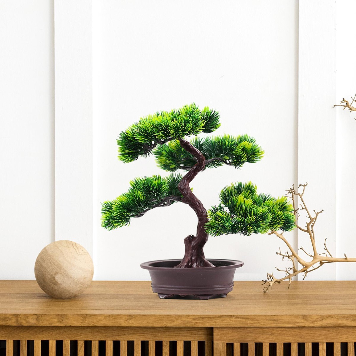 Angoily Knstlicher Bonsai Kiefer  Dekorativer Kleiner Kunstbaum Fr  Zuhause, Bro & Caf