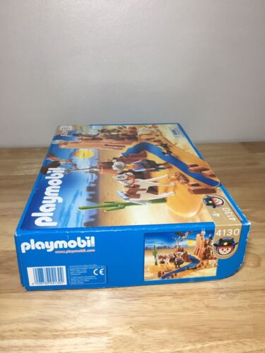 2006 Playmobil 4130 Western Gold Rush Cowboys Indians Complete Set With Box!