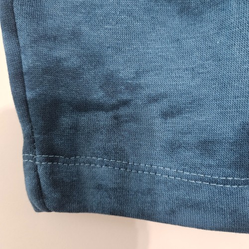 Eddie Bauer Lounge Size L Men's Blue Tie Dye with White Logo Shorts Cotton Fleec - Picture 6 of 17