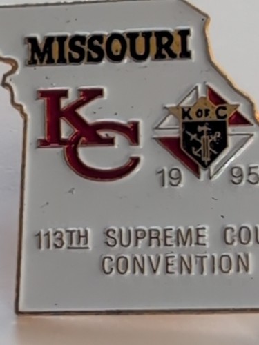 Prendedor de solapa de la 113ª Convención del Consejo Supremo de Missouri 1995 Caballeros de Colón - Imagen 14 de 24