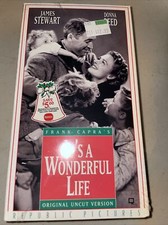 IT'S A WONDERFUL LIFE Vhs Video Tape Original Uncut B W Jimmy Stewart NEW SEALED