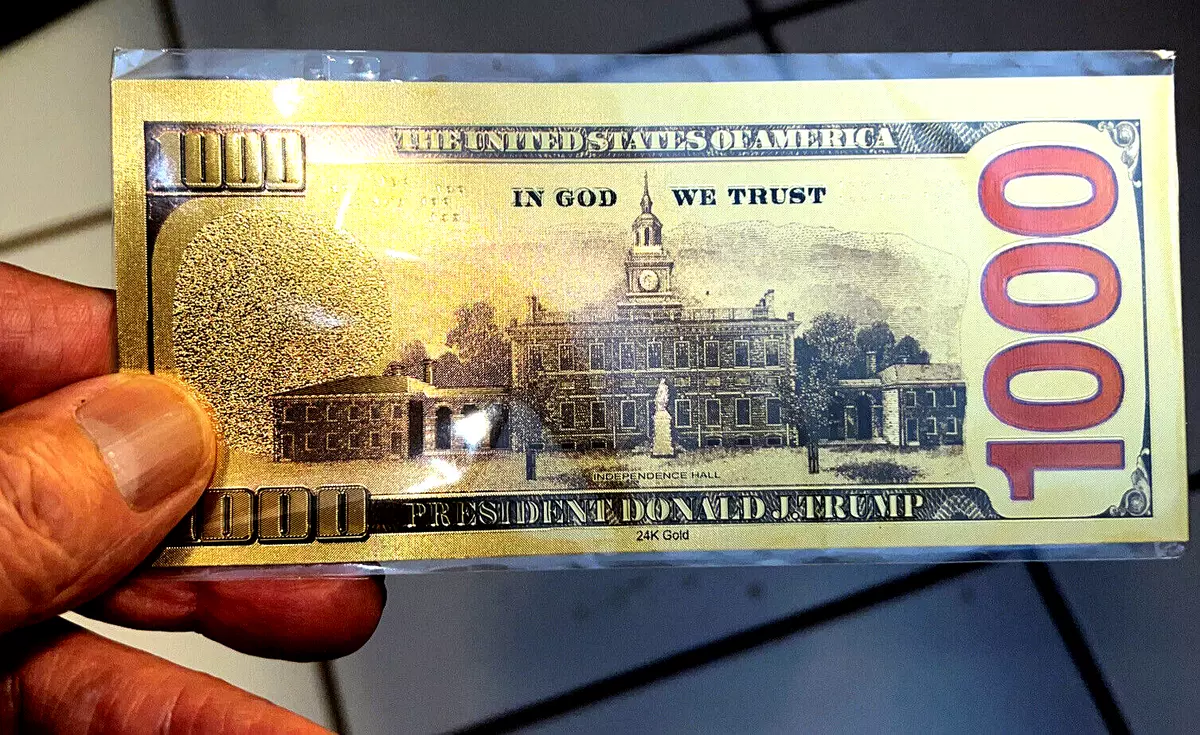  LONG7INES 1000 Dollar Donald Trump Bill Banknote, One