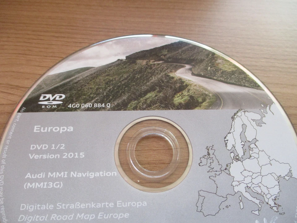 Navi Navigation DVD Karte Europe Deutschland 2015 AUDI A6 4F A8 4E 4G0060884Q - Bild 2 von 4