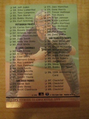 1994 Fleer Ultra Series 1 and 2 Baseball Starter Set 49/600 with 16 Rookies - Picture 5 of 5