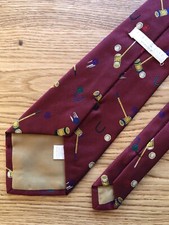 PERRY ELLIS HANDMADE DESIGNER TIE--100% SILK--HAND MADE--4” x 56"-- MADE IN USA