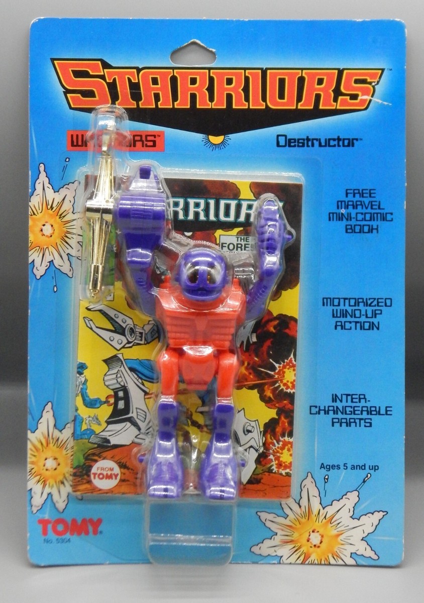 1984 vintage Tomy STARRIORS Wastors DESTRUCTOR SLICE wind up  