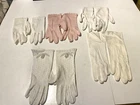 VTG MIXED LOT WOMEN'S WRIST COTTON DRESS GLOVES PINK WHITE BEADS LACE EDGE SMALL