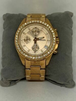 Fossil Riley ES3352 Womens Analog Gold Tone Crysta Fossil Women main image 2