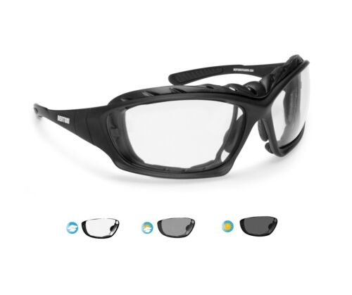 Lunettes de moto photochrome Bertoni pour porteurs de lunettes avec vision F366A - Photo 1/8